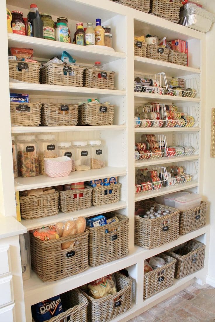 Charming Basket Pantry for Ultimate Storage