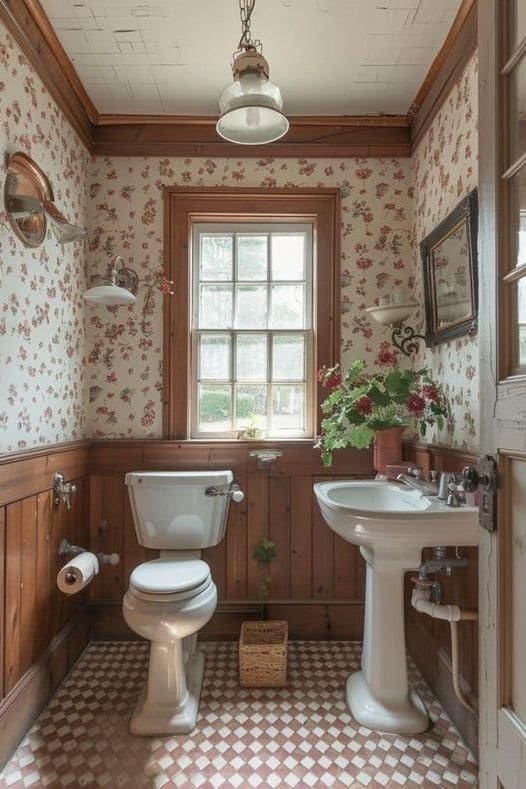 Charming Floral Bathroom Bliss