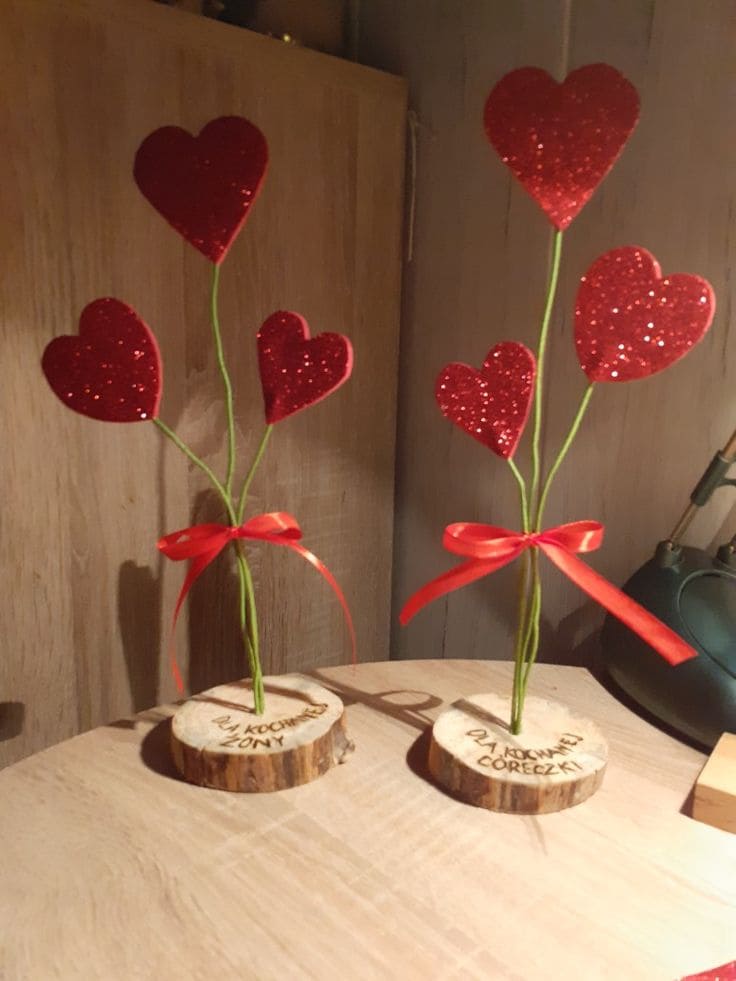 Charming Heart Stem Valentine Displays