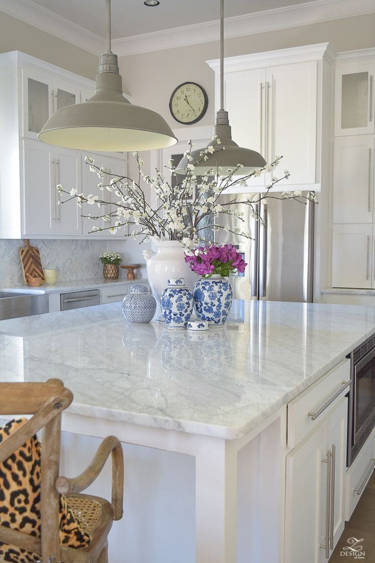 Charming Spring-Ready White Kitchen Elegance