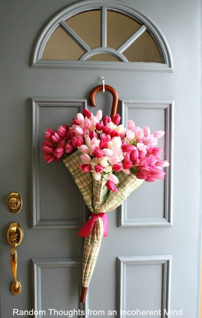 Charming Tulip Umbrella Door Display