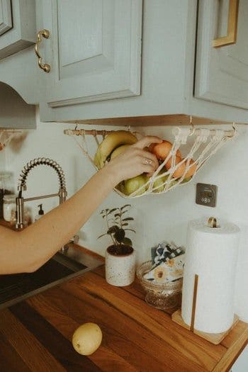 Chic Under-Cabinet Fruit Hammock