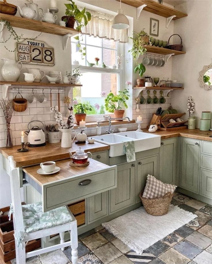 Cottage-Style Vintage Kitchen