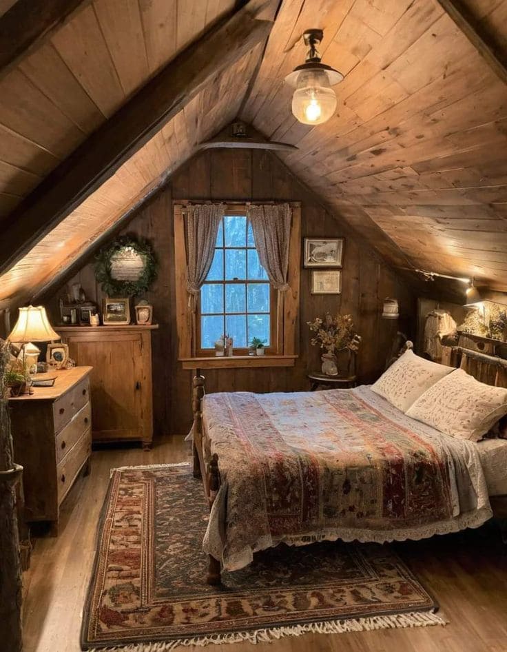 Cozy Rustic Attic Farmhouse Retreat