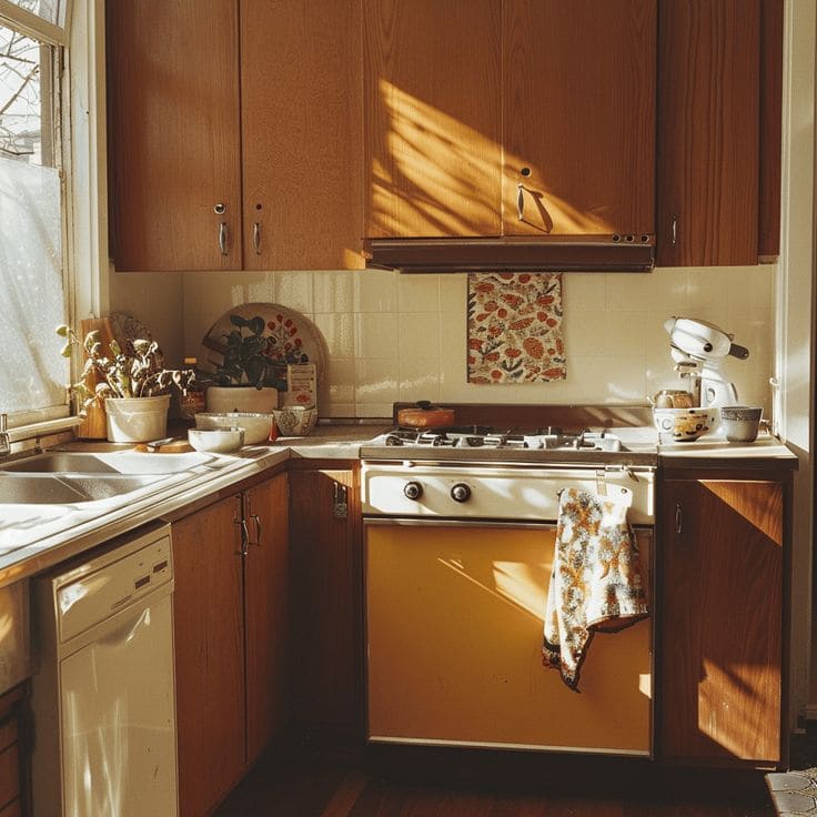 Cozy Sunshine-Infused Retro Kitchen Style