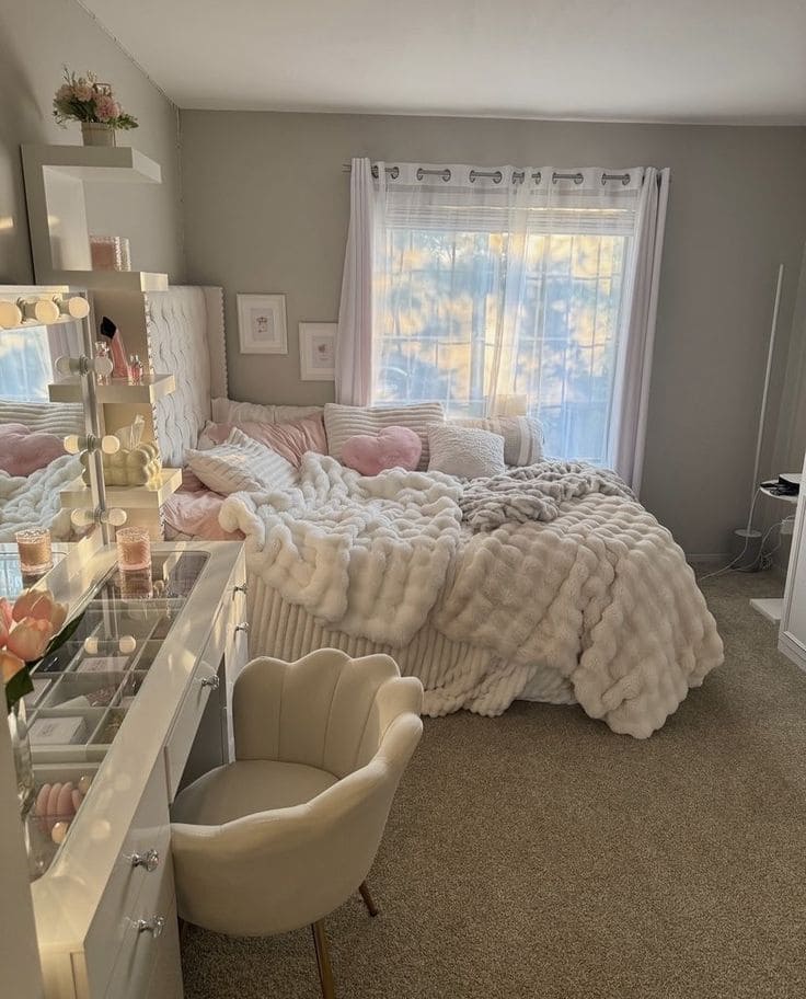 Elegant Cozy Glam Teen Bedroom Haven