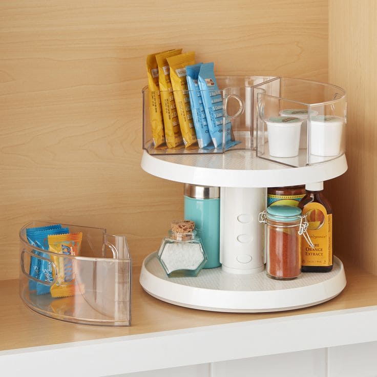 Elegant Rotating Kitchen Storage Carousel