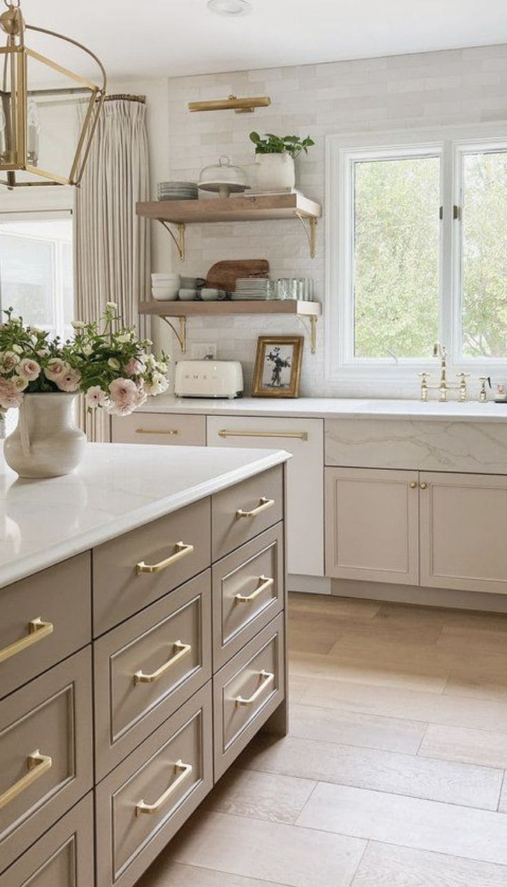 Elegant White Kitchen with Subtle Accents