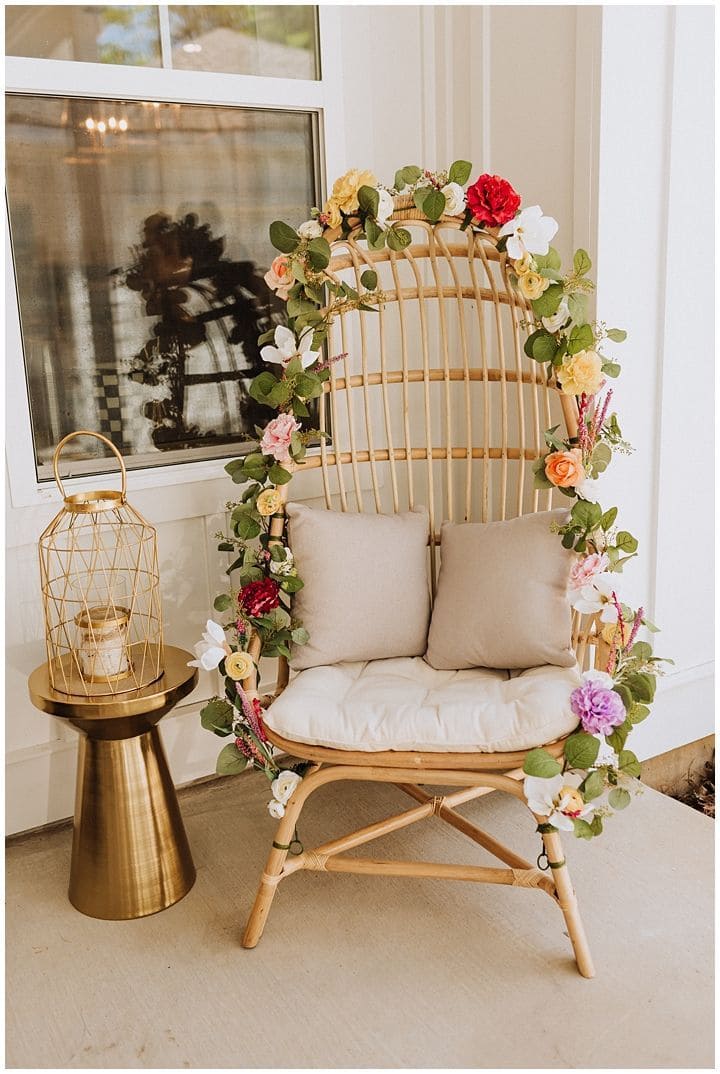 Floral-Enhanced Chair for Spring Bliss