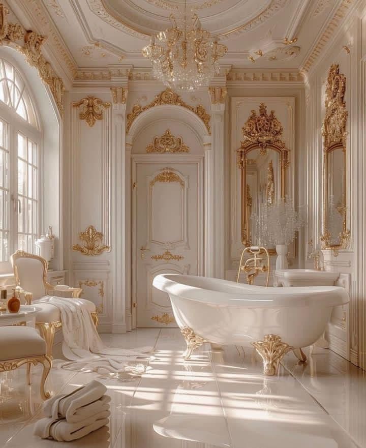 Gold-Accented Bathroom Masterpiece