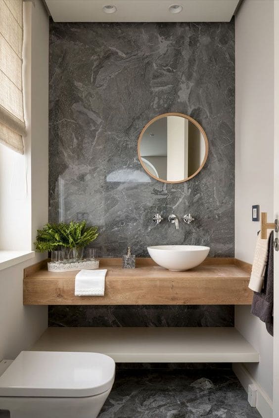 Grey Marble Bathroom Design