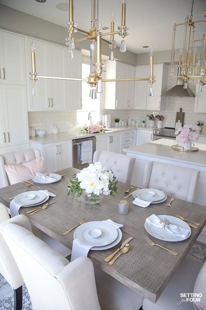 Harmony White Kitchen and Luxe Dining