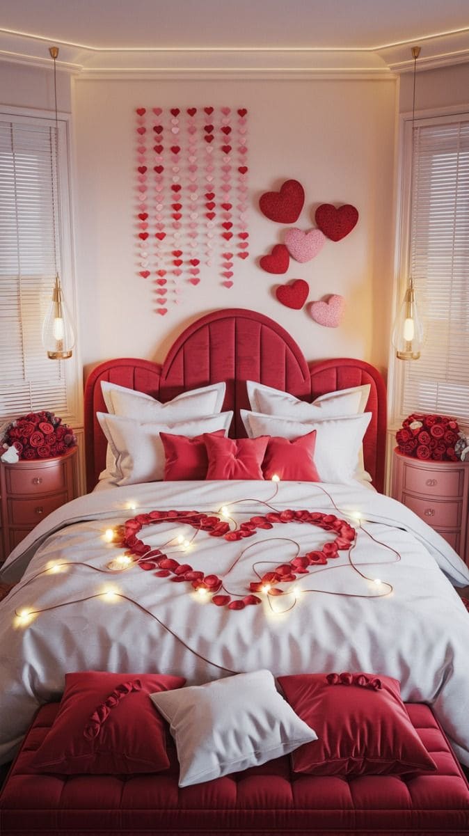 Heart-Themed Romantic Bedroom Design