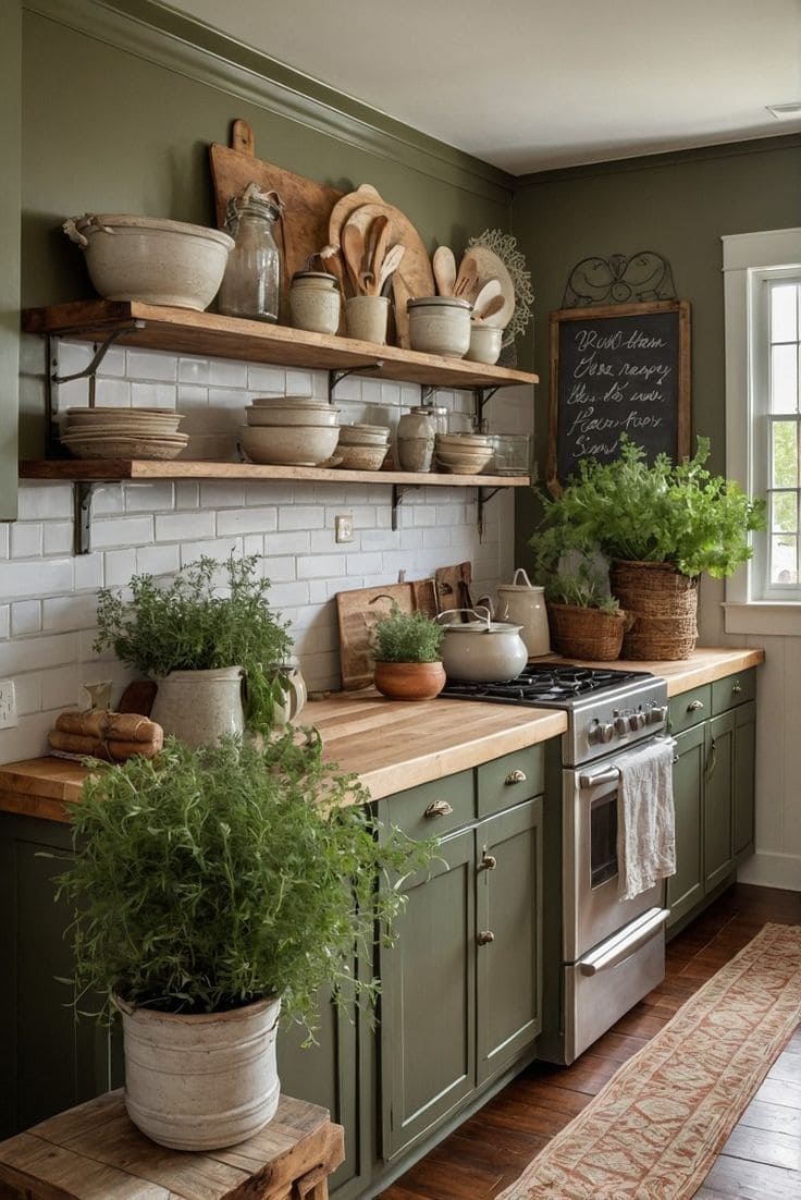 Herb-Infused Vintage Kitchen