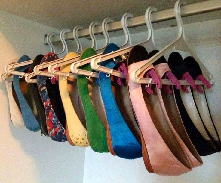 Ingenious Hanging Closet Shoe Organizer