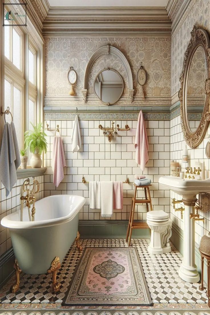 Luxurious Elegance in Victorian Bathroom Revival