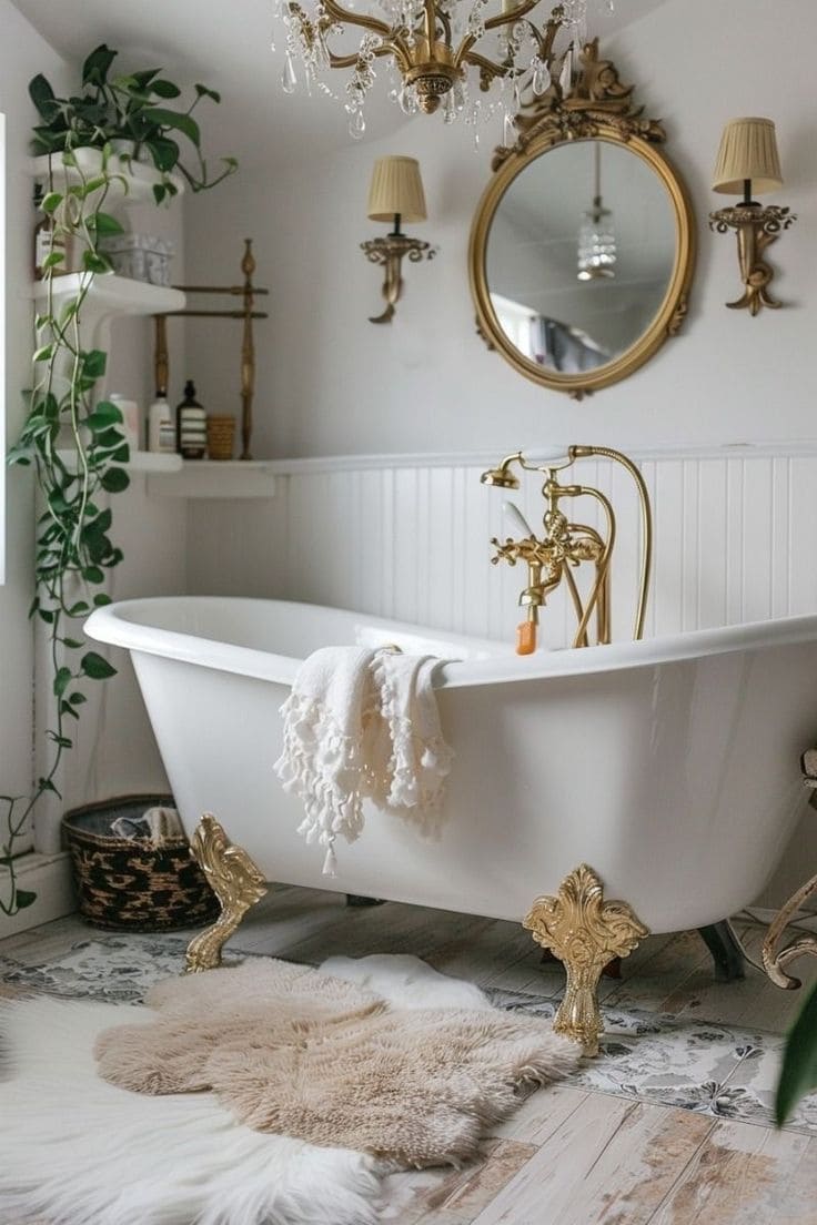 Luxurious Gold Accents and Vintage Elegance