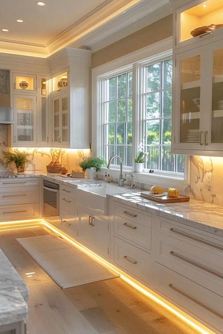 Luxurious White Kitchen Ambience