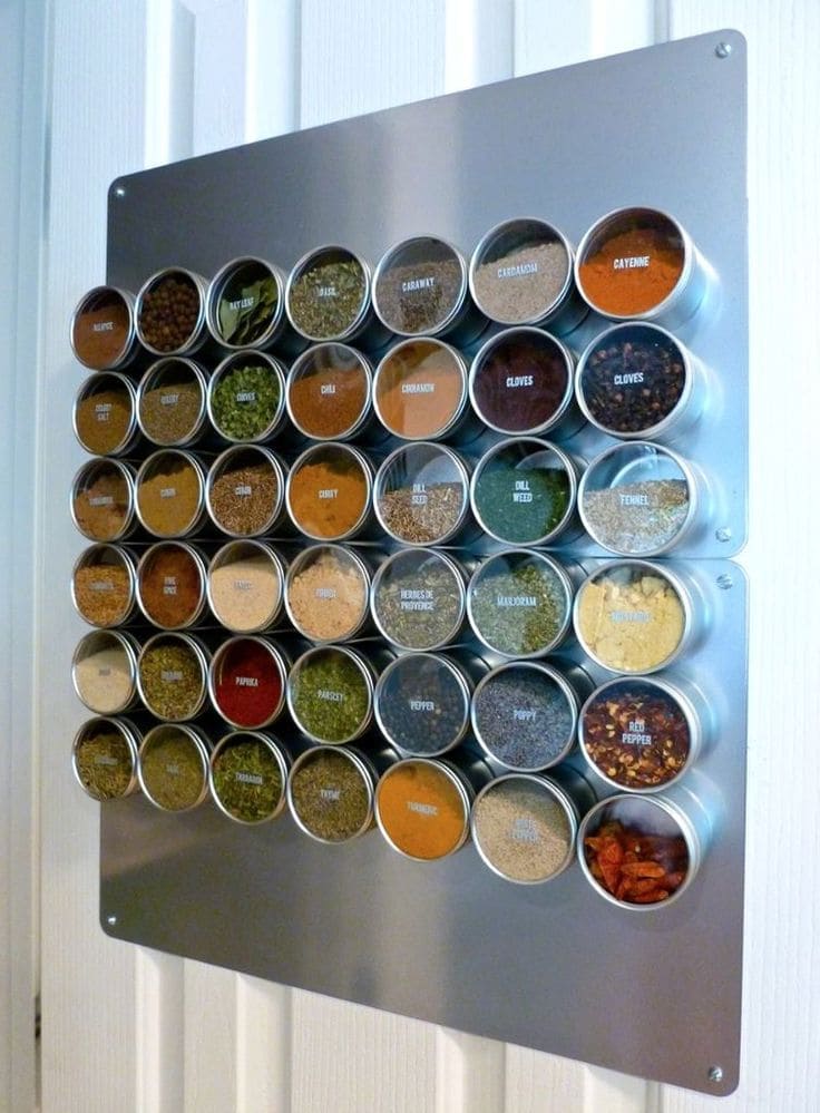 Magnetic Wall-Mounted Spice Organizer