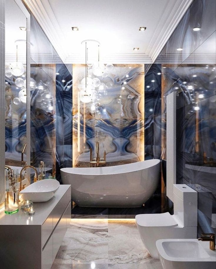 Mesmerizing Marble Masterpiece Bathroom Retreat