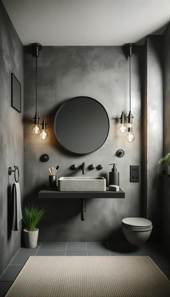 Minimalist Charcoal Grey Elegance in Design