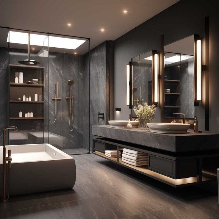 Modern Charcoal Elegance with Minimalist Vibes