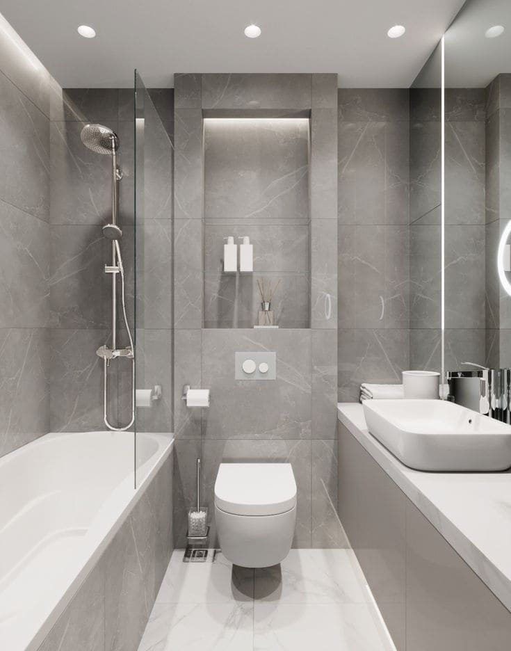 Modern Grey Bathroom Design