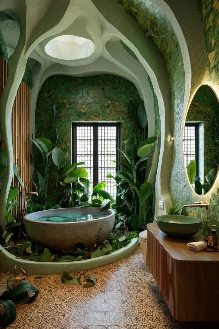 Nature-Inspired Bathroom Escape