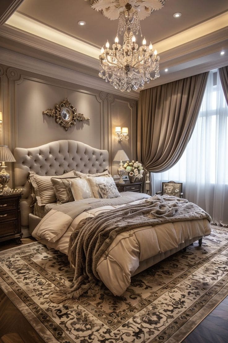 Neutral Tones for a Luxurious Bedroom Ambiance