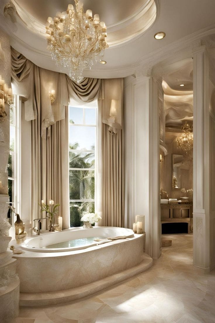 Opulent Sanctuary with Draped Elegance