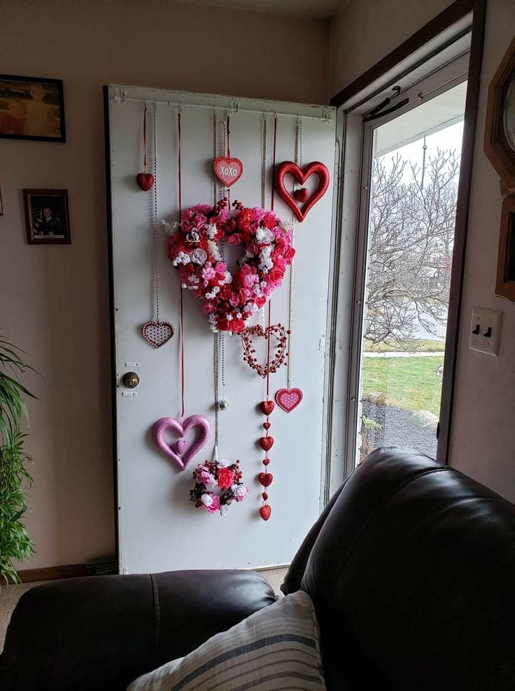 Romantic Valentine Heart Door Display