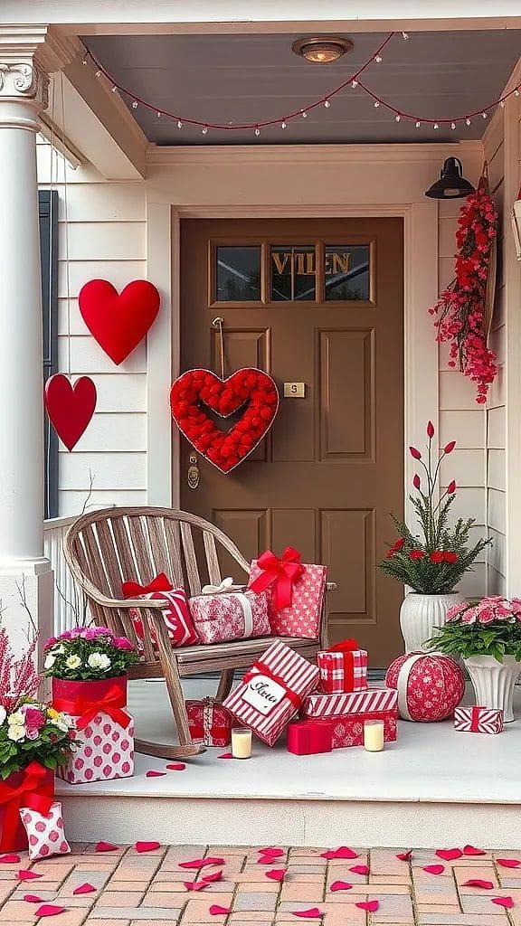 Romantic Valentines Day Porch Design