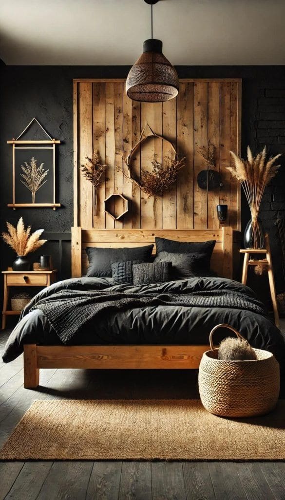 Rustic Modern Farmhouse Bedroom with Bold Elegance