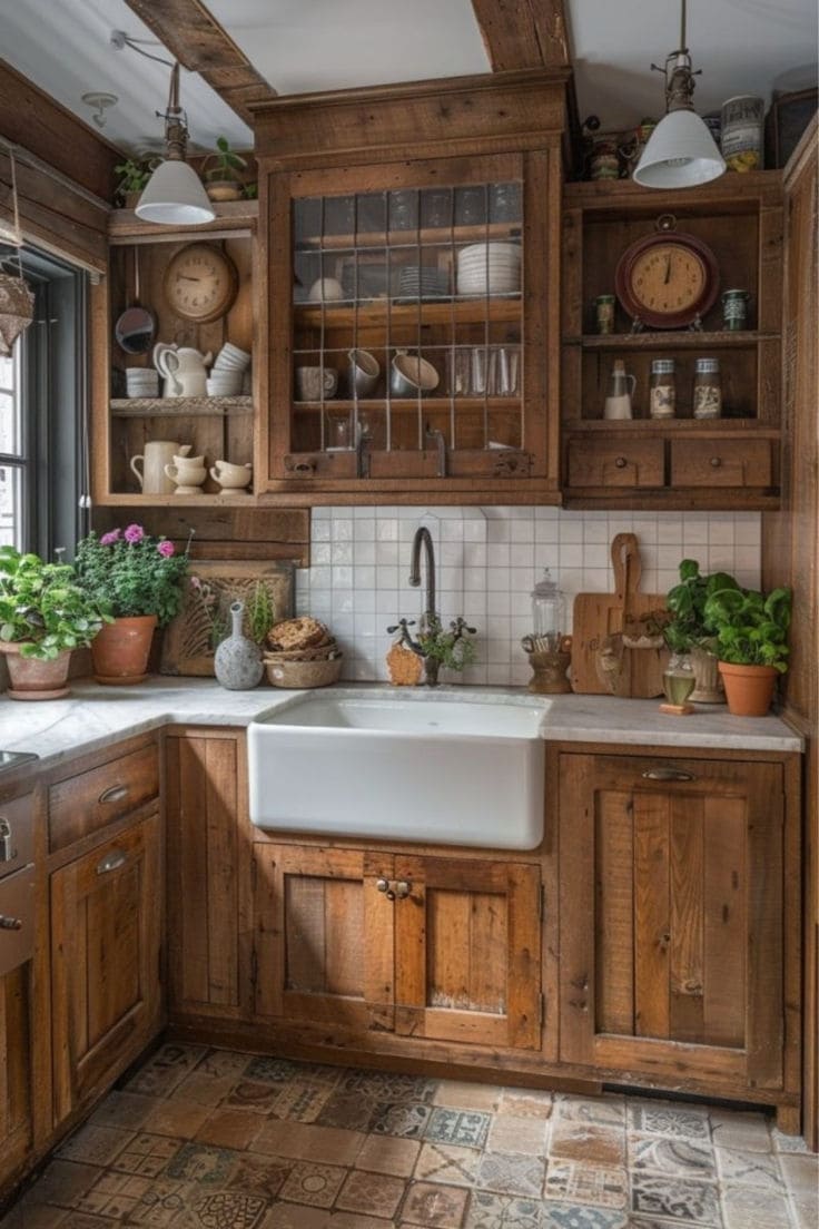 Rustic Warmth in Cottage-Inspired Kitchen