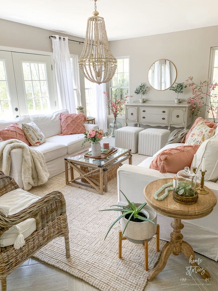 Serene Spring Living Room Transformation