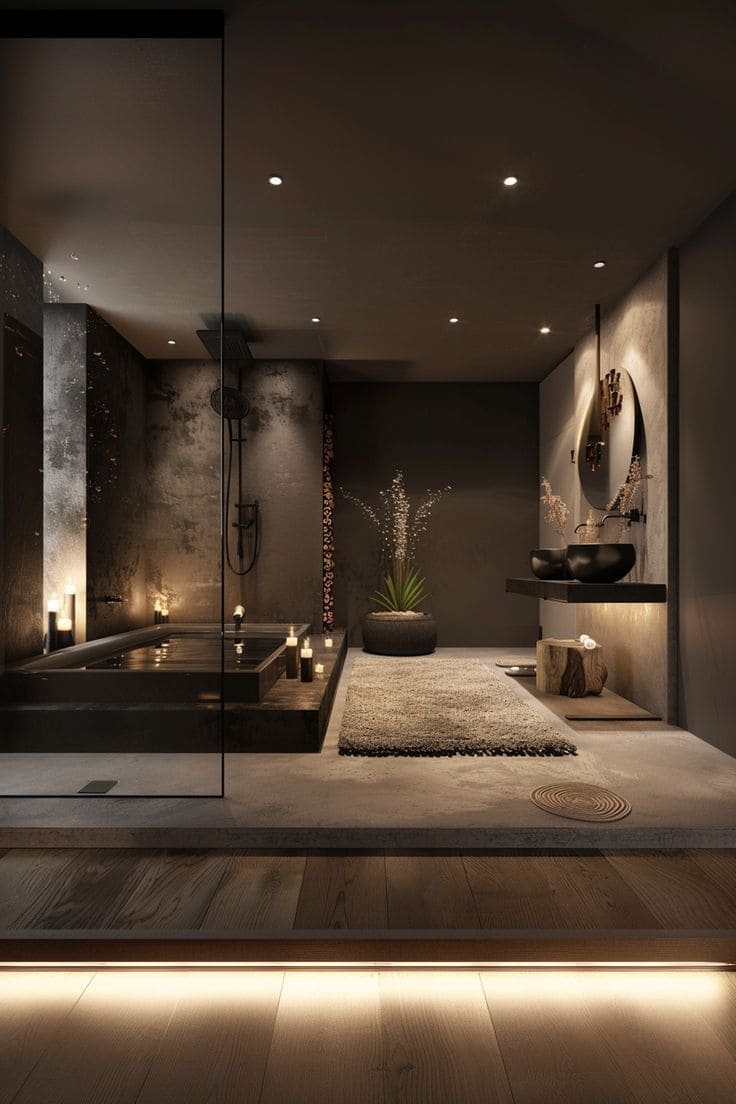 Serene Zen Retreat with Modern Minimalism