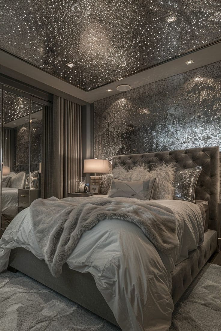 Silver Grey Bedroom Fantasy