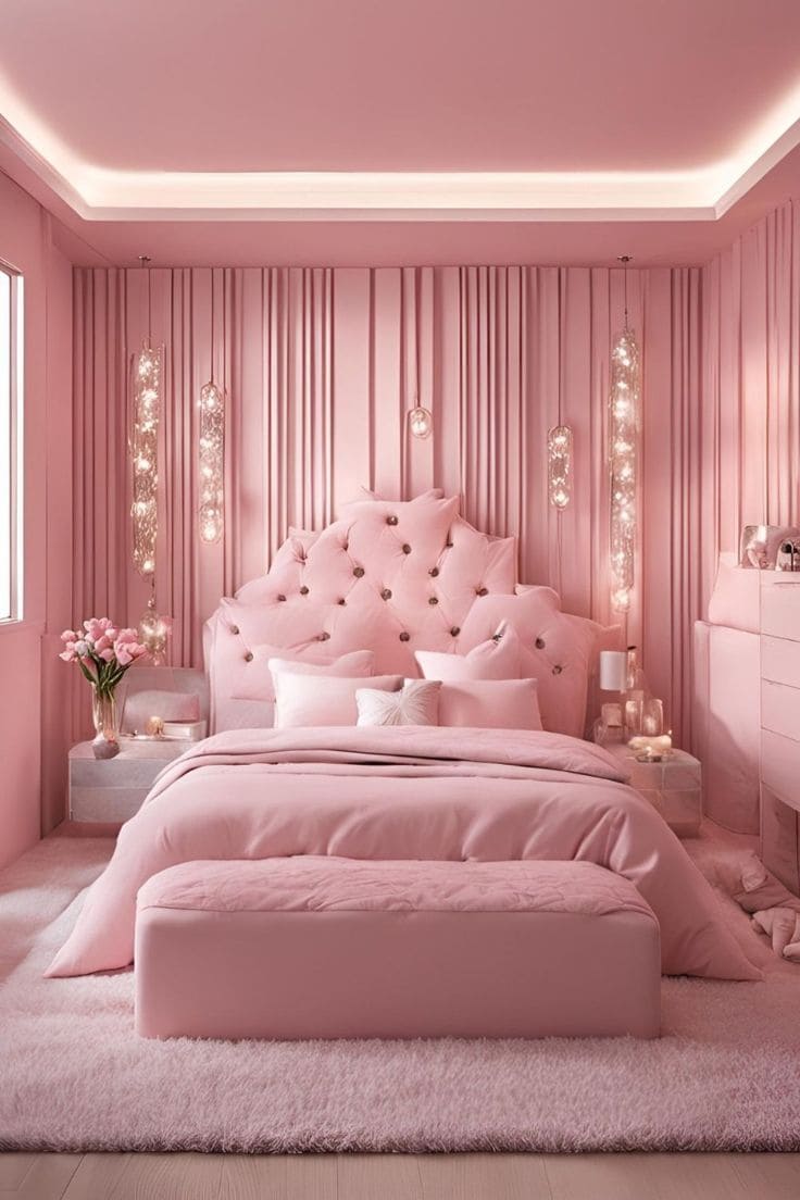 Soft Pink Serenity Bedroom Retreat