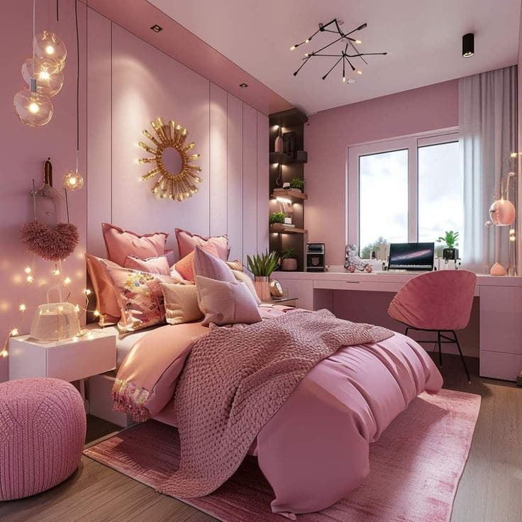 Sophisticated Pink-Themed Teen Retreat