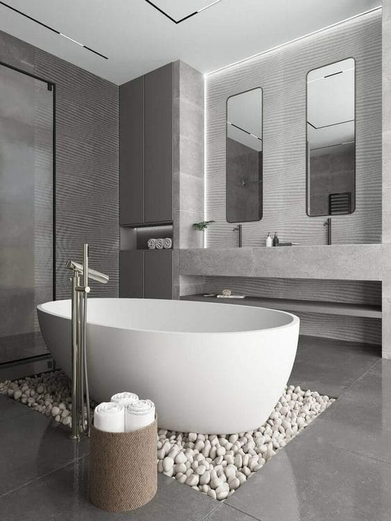 Spa-Inspired Grey Bathroom