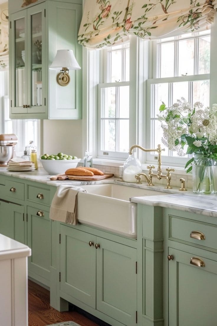 Timeless Elegance Sage Green Kitchen