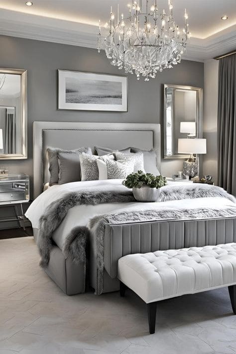 Timeless Silver Grey Luxe Bedroom