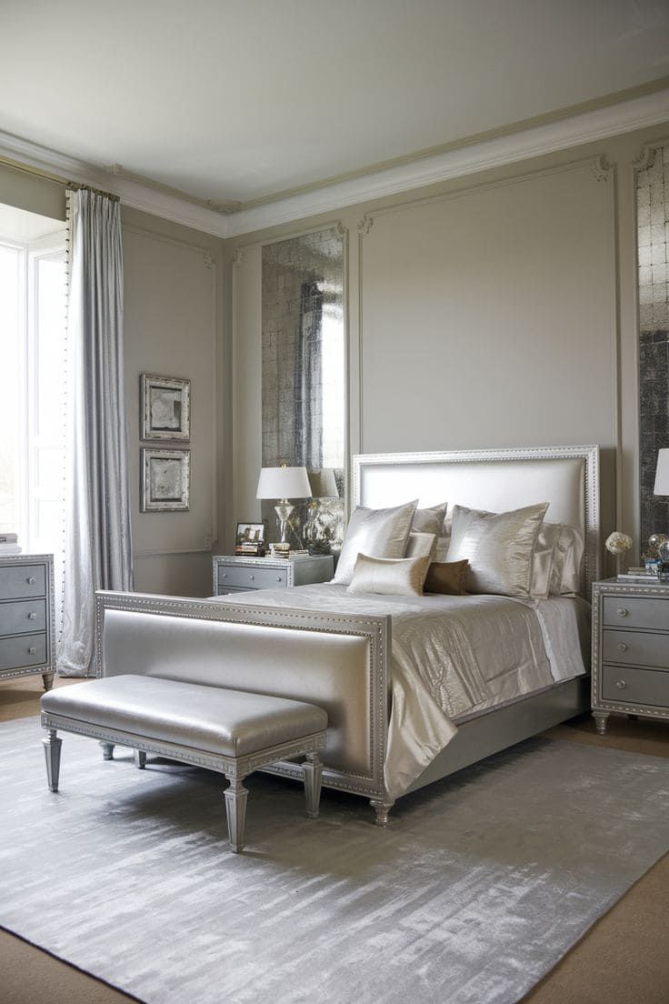 Timeless Silver Luxury Bedroom