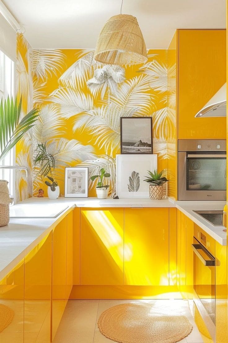 Tropical Sunshine Bliss Kitchen Wallpaper