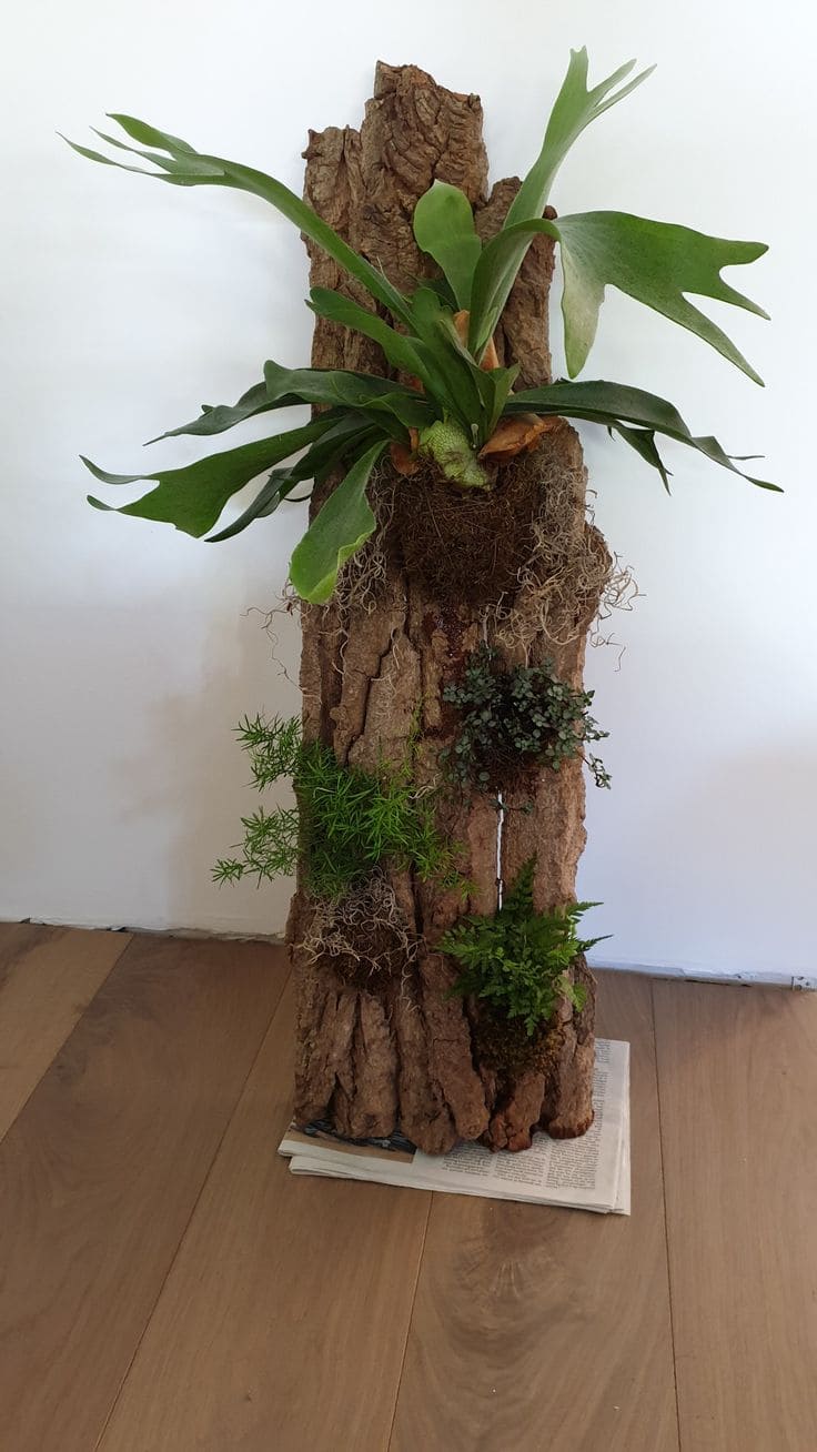 Vertical Botanical Tree Stump Planter