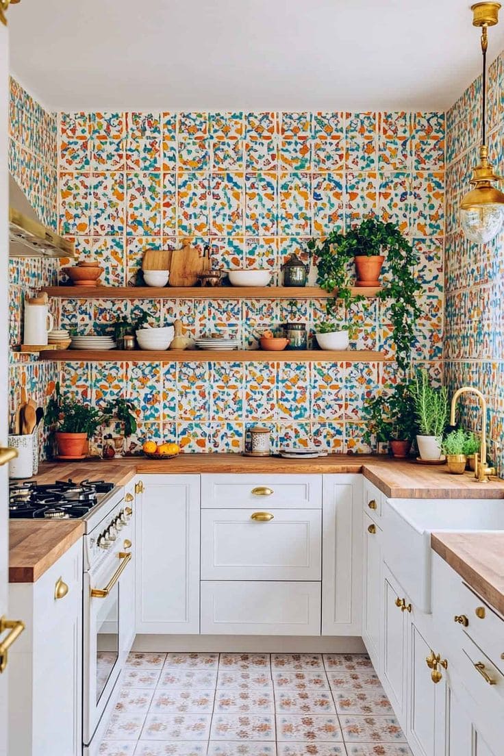 Vibrant Mediterranean Mosaic Kitchen Delight