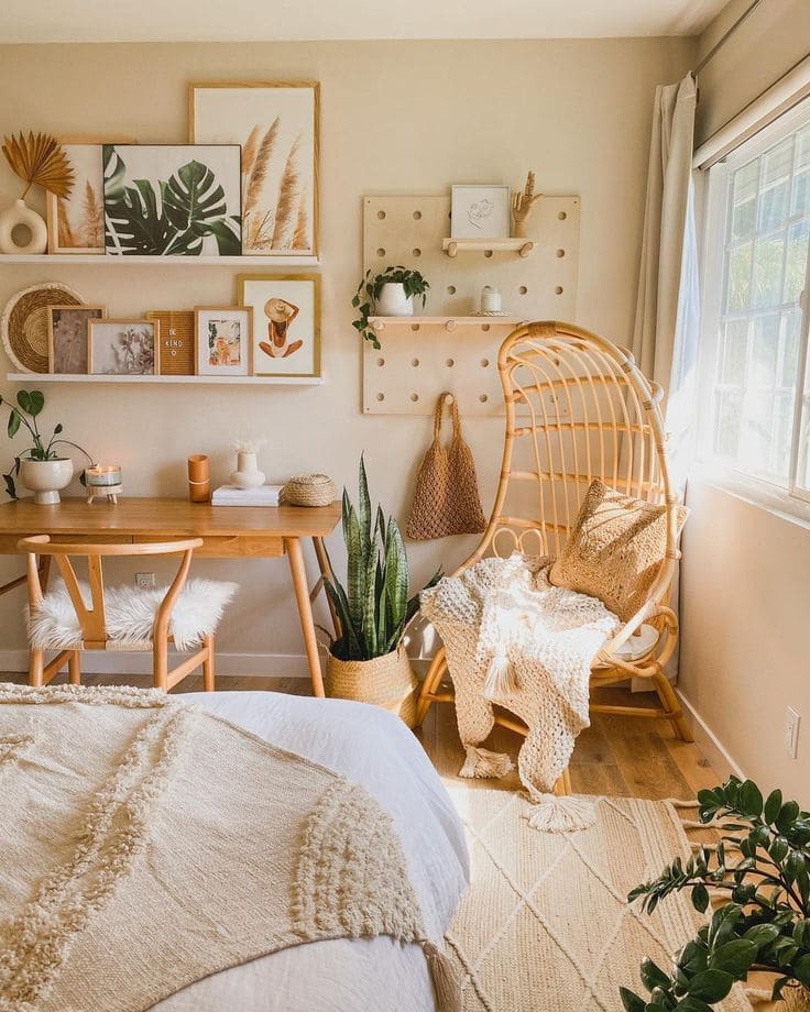 Warm and Inviting Bohemian Bedroom Corner