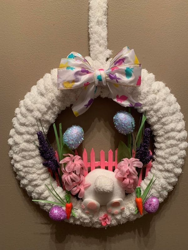 Whimsical Bunny Garden Easter Wreath