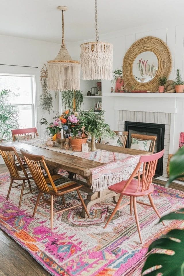 Boho-Inspired Space-Saving Dining Delight