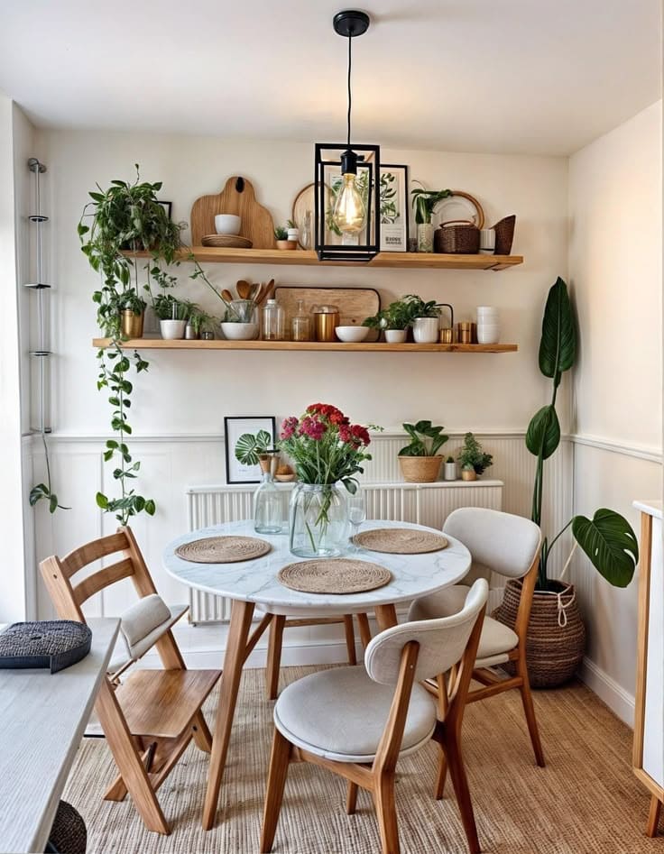 Charming Nature-Inspired Compact Dining Nook